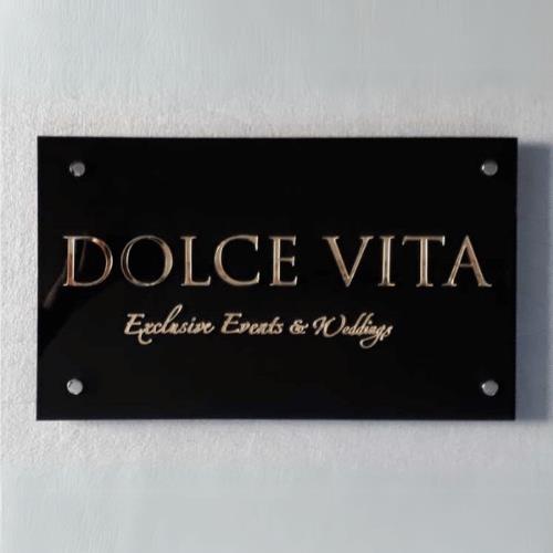 Siyah Pleksi Ofis Kapı Tabelası