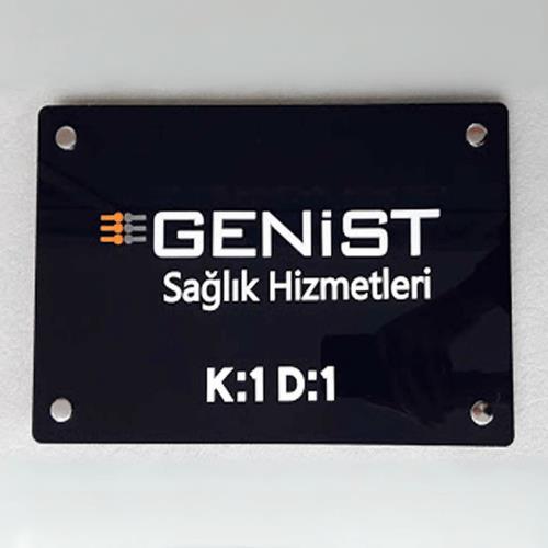 Siyah Ofis Kapı Tabelası