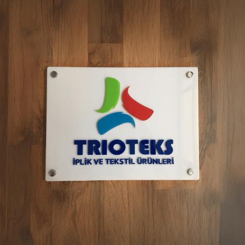 Krom Vidalı Kapı Tabelası